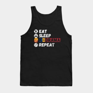 Eat Sleep K-Drama Repeat Tank Top